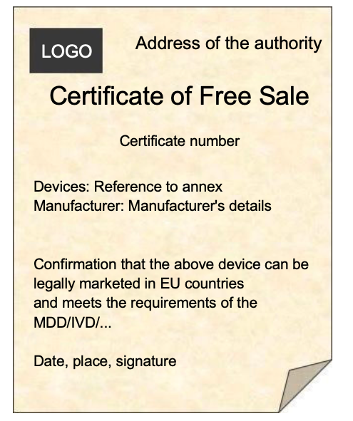 Free Sales Certificates A Precondition For Medical Devices